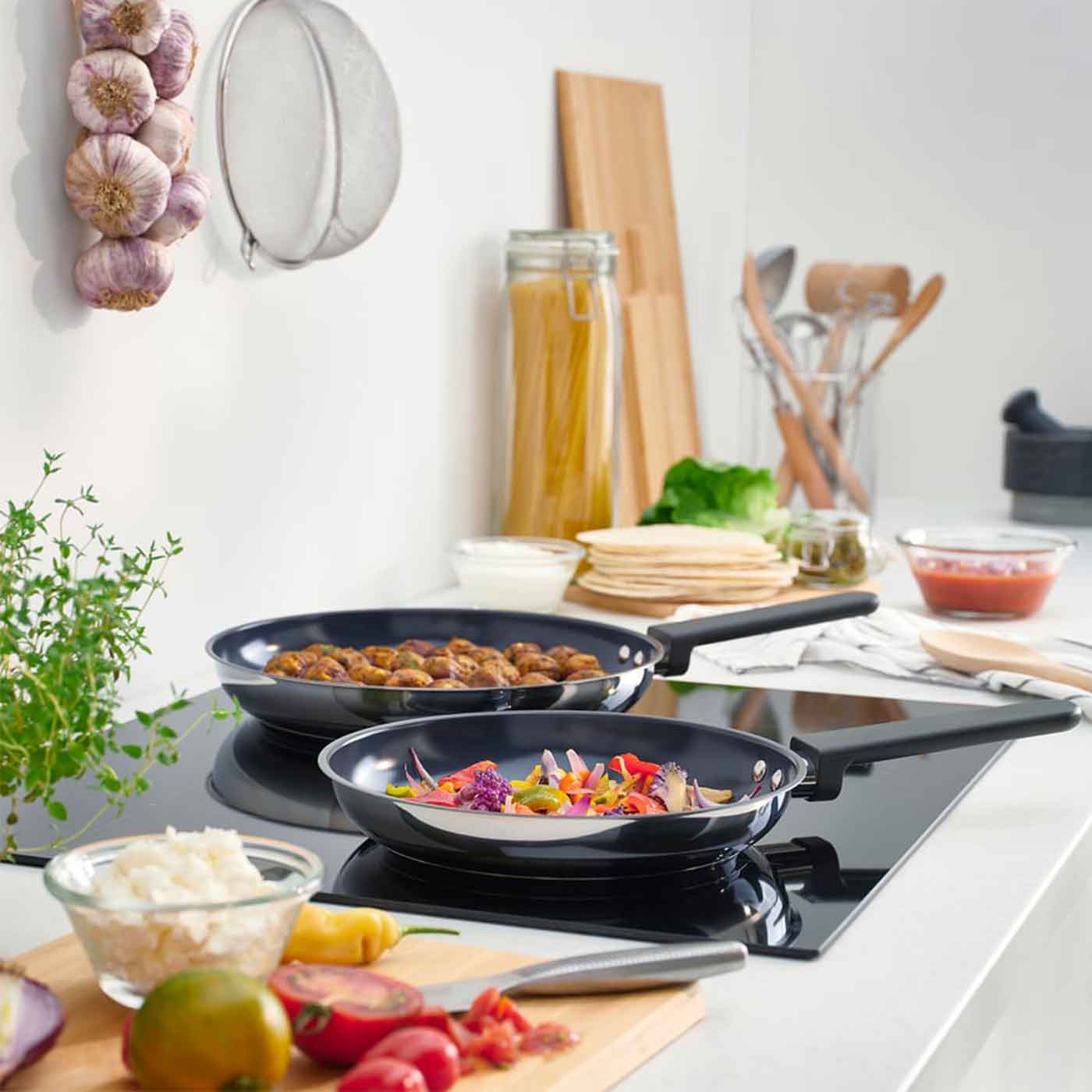 ست 2 عددی تابه ایکیا مدل IKEA MIDDAGSMAT